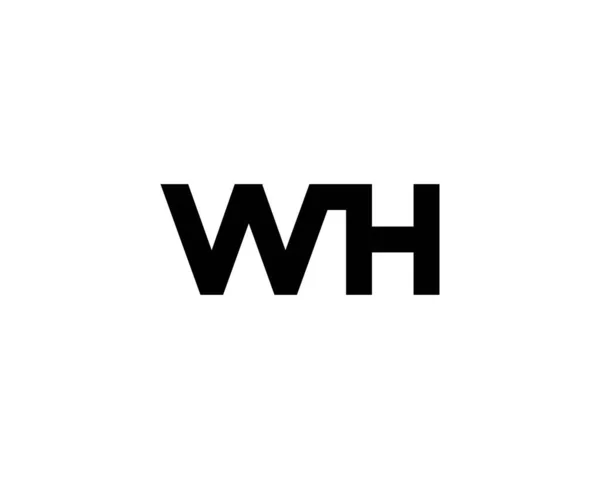 Hwレターロゴデザインベクトルテンプレート — ストックベクタ
