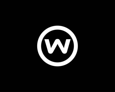 WO OW harf logo tasarım vektör şablonu