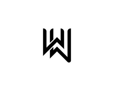 WW Letter logo tasarım vektör şablonu
