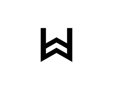 WW Letter logo tasarım vektör şablonu