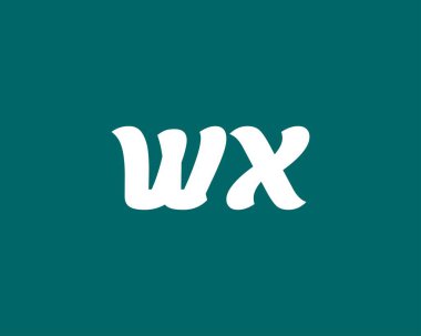 WX XW harf logo tasarım vektör şablonu