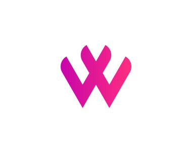 WX XW harf logo tasarım vektör şablonu