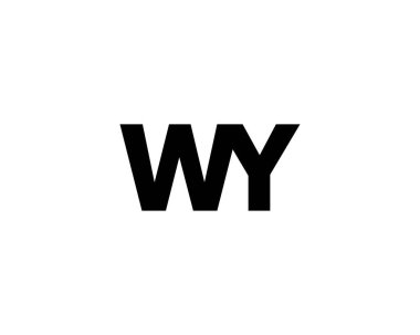 WY YW harf logo tasarım vektör şablonu
