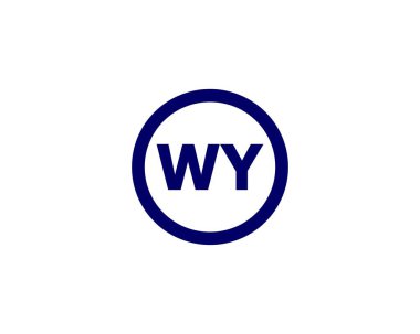 WY YW harf logo tasarım vektör şablonu