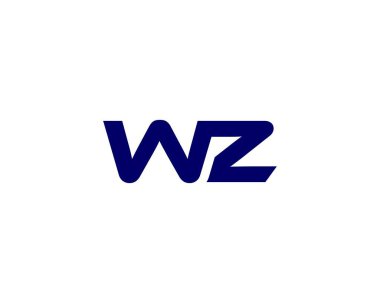 WZ ZW harf logo tasarım vektör şablonu