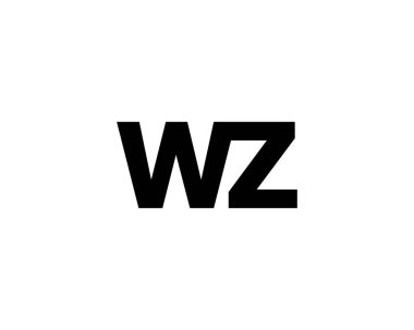 WZ ZW harf logo tasarım vektör şablonu