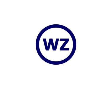 WZ ZW harf logo tasarım vektör şablonu