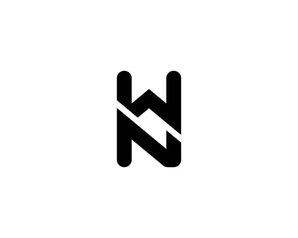 Nwレターロゴデザインベクトルテンプレート — ストックベクタ