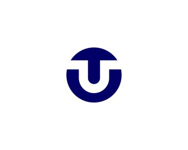UT TU harf logo tasarım vektör şablonu