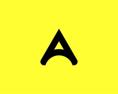 Bir harf logo tasarım vektör şablonu