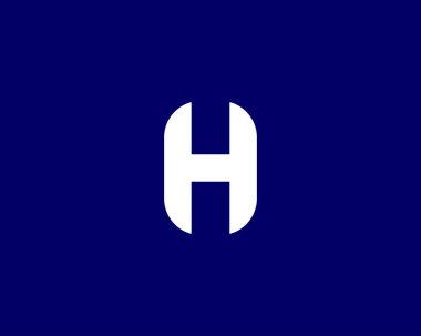 H harfi logo tasarım vektör şablonu