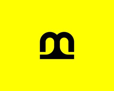 M Harfi Logo Tasarım Vektörü Şablonu