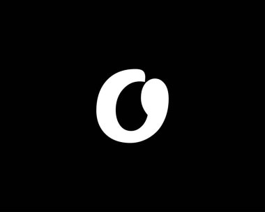 O harfi logo tasarım vektör şablonu