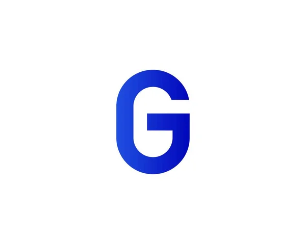 G文字ロゴデザインベクターテンプレート — ストックベクタ