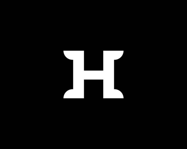H文字ロゴデザインベクターテンプレート — ストックベクタ