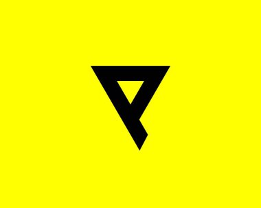 P harfi logo tasarım vektör şablonu