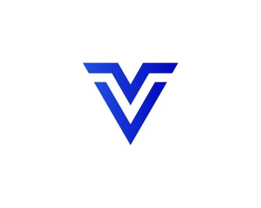 V Harfi Logo Tasarım Vektörü Şablonu