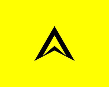 Bir AA harfi logo tasarım vektör şablonu