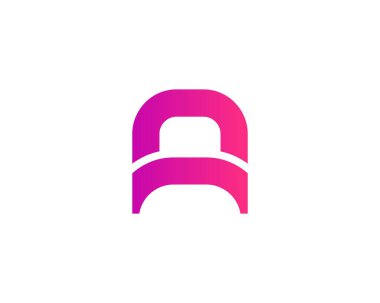 Bir AA harfi logo tasarım vektör şablonu