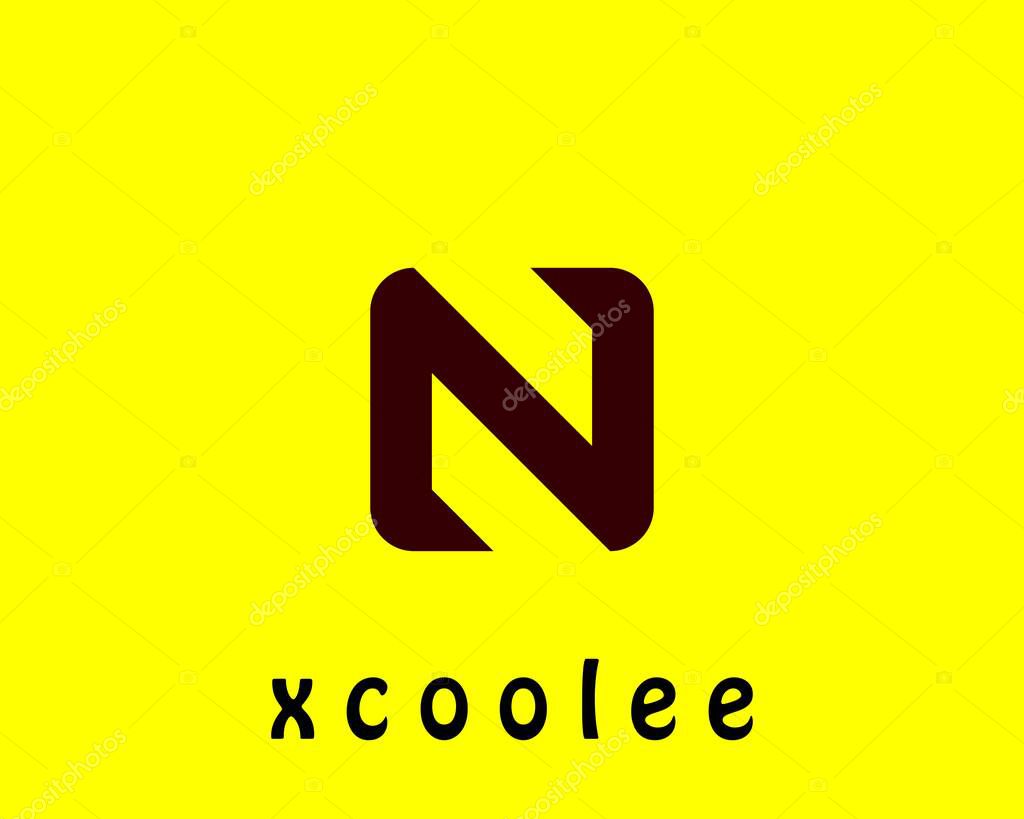 N letter logo design vector template