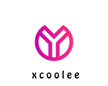 Y harfi logo tasarım vektör şablonu