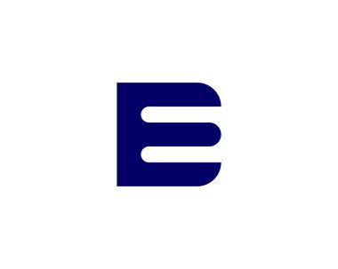 E E harfi logo tasarım vektör şablonu