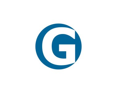 G harfi logo tasarım vektör şablonu
