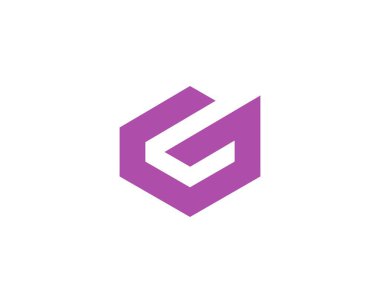 G harfi logo tasarım vektör şablonu