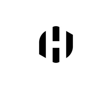 H harfi logo tasarım vektör şablonu