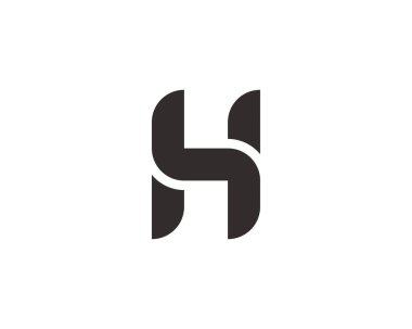 H harfi logo tasarım vektör şablonu