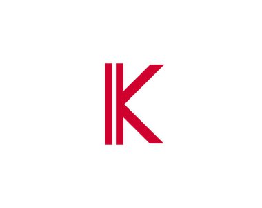 K harfi logo tasarım vektör şablonu