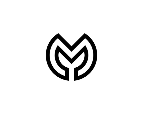 Mm文字ロゴデザインベクトルテンプレート — ストックベクタ