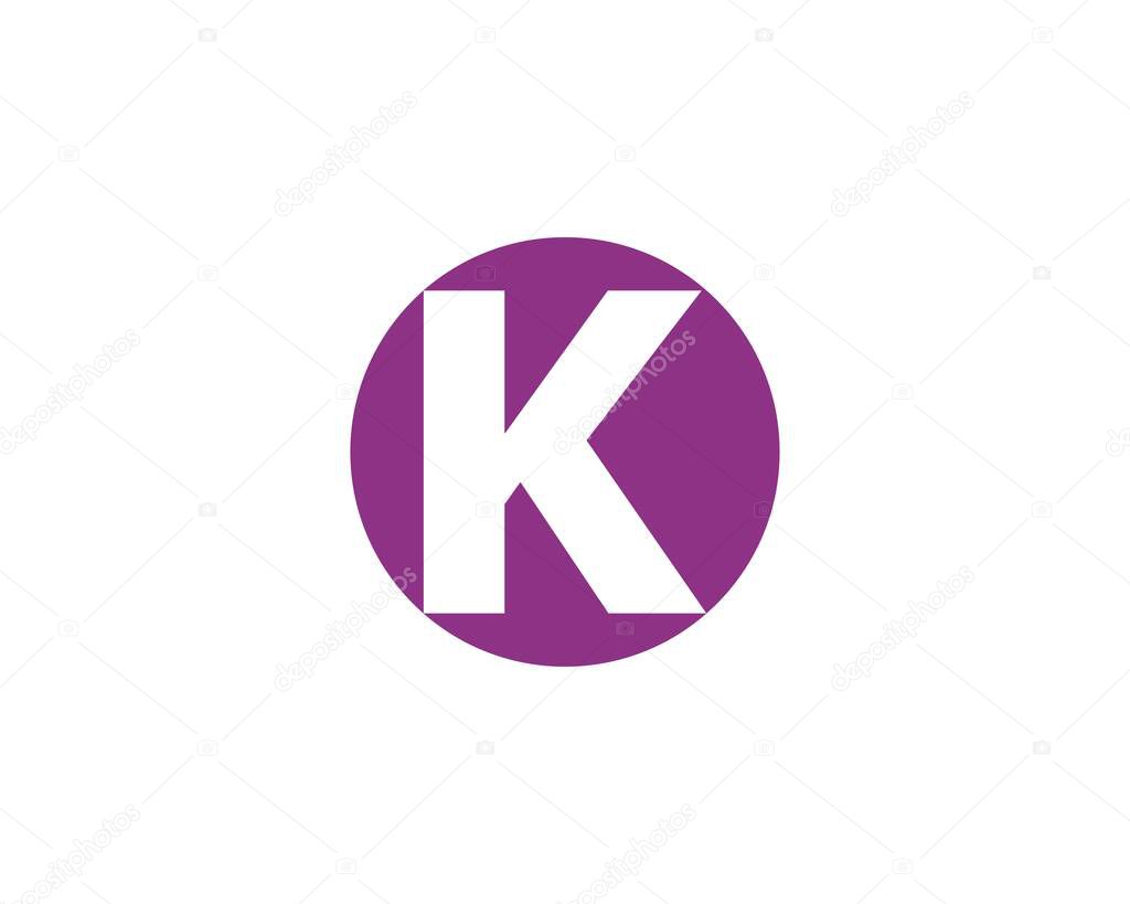 K letter logo design vector template
