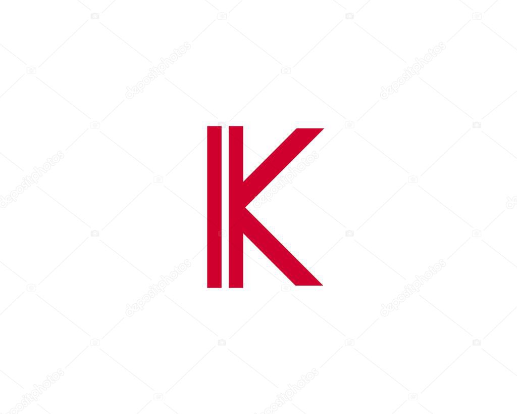 K letter logo design vector template