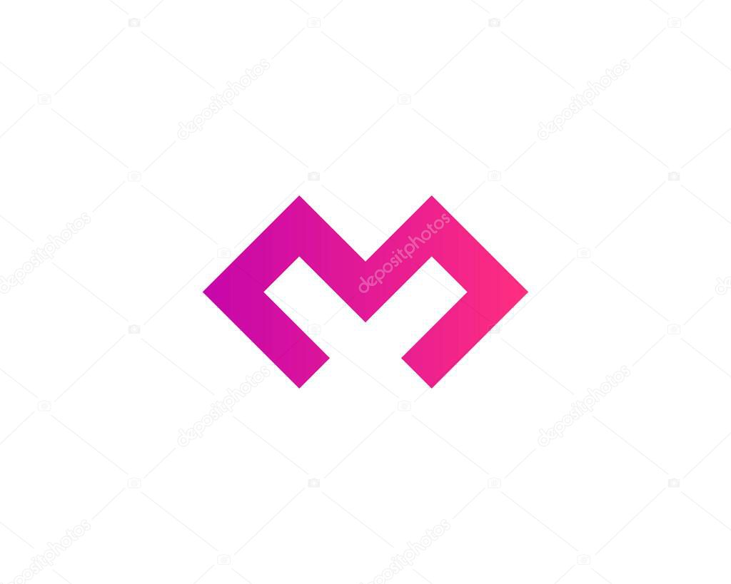 M MM letter logo design vector template