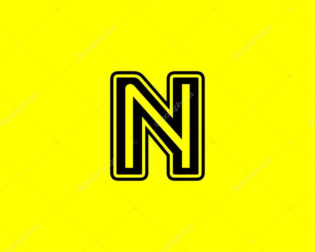 N letter logo design vector template