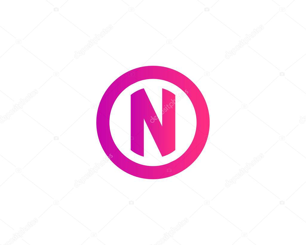 N letter logo design vector template