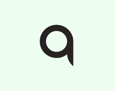 Q harfi logo tasarım vektör şablonu