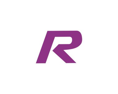 R harfi logo tasarım vektör şablonu