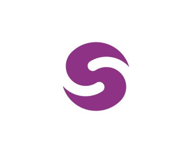 S harfi logo tasarım vektör şablonu