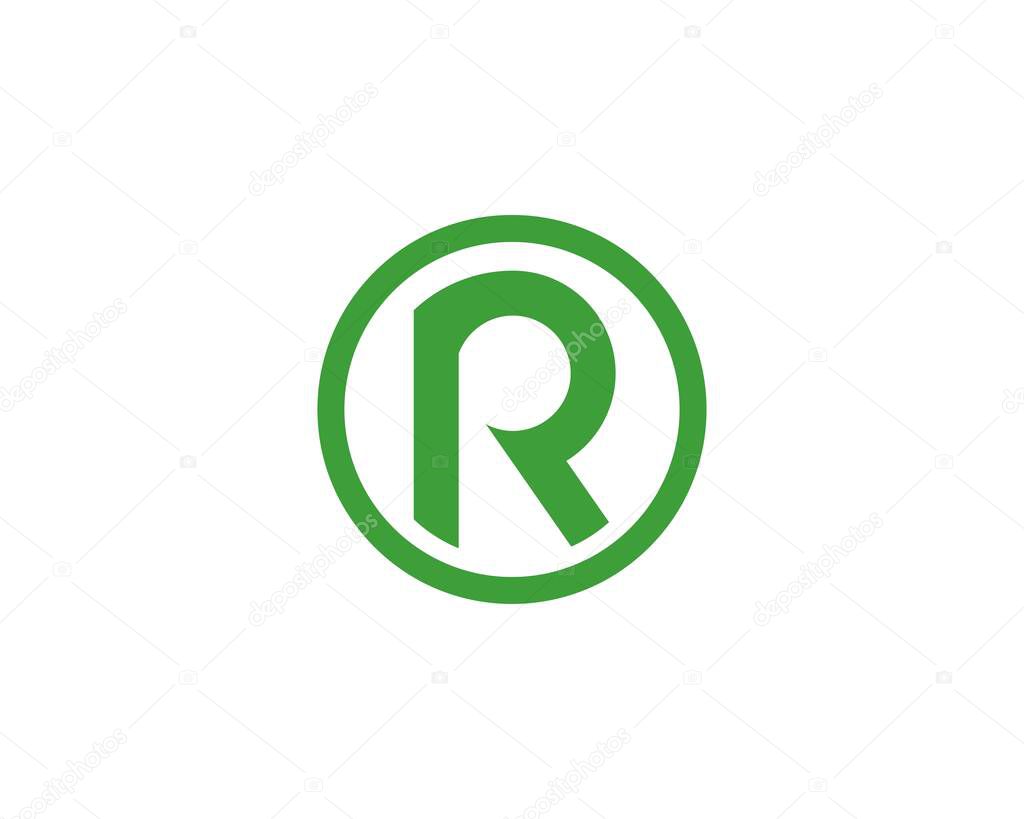 R letter logo design vector template