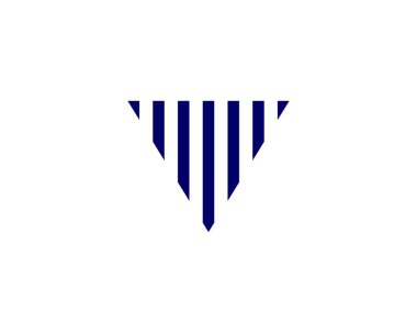 V Harfi Logo Tasarım Vektörü Şablonu