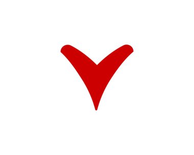 V Harfi Logo Tasarım Vektörü Şablonu