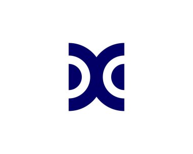 X harfi logo tasarım vektör şablonu