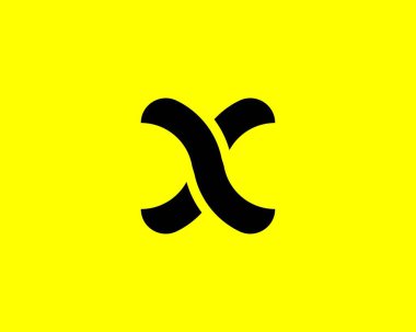 X harfi logo tasarım vektör şablonu