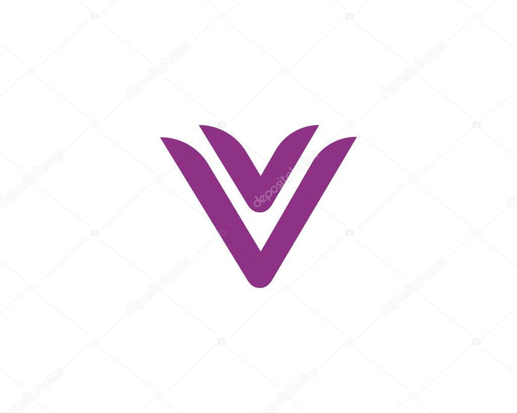 V letter logo design vector template
