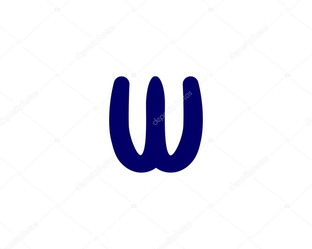 W letter logo design vector template