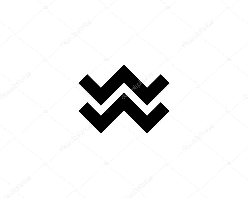 W letter logo design vector template
