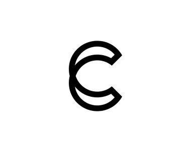 C CC Letter logo tasarım vektör şablonu