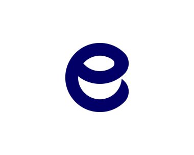 E E harfi logo tasarım vektör şablonu